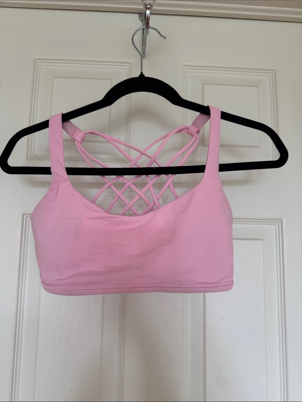 lululemon athletica Light Pink Lattice-Back Sports Bra